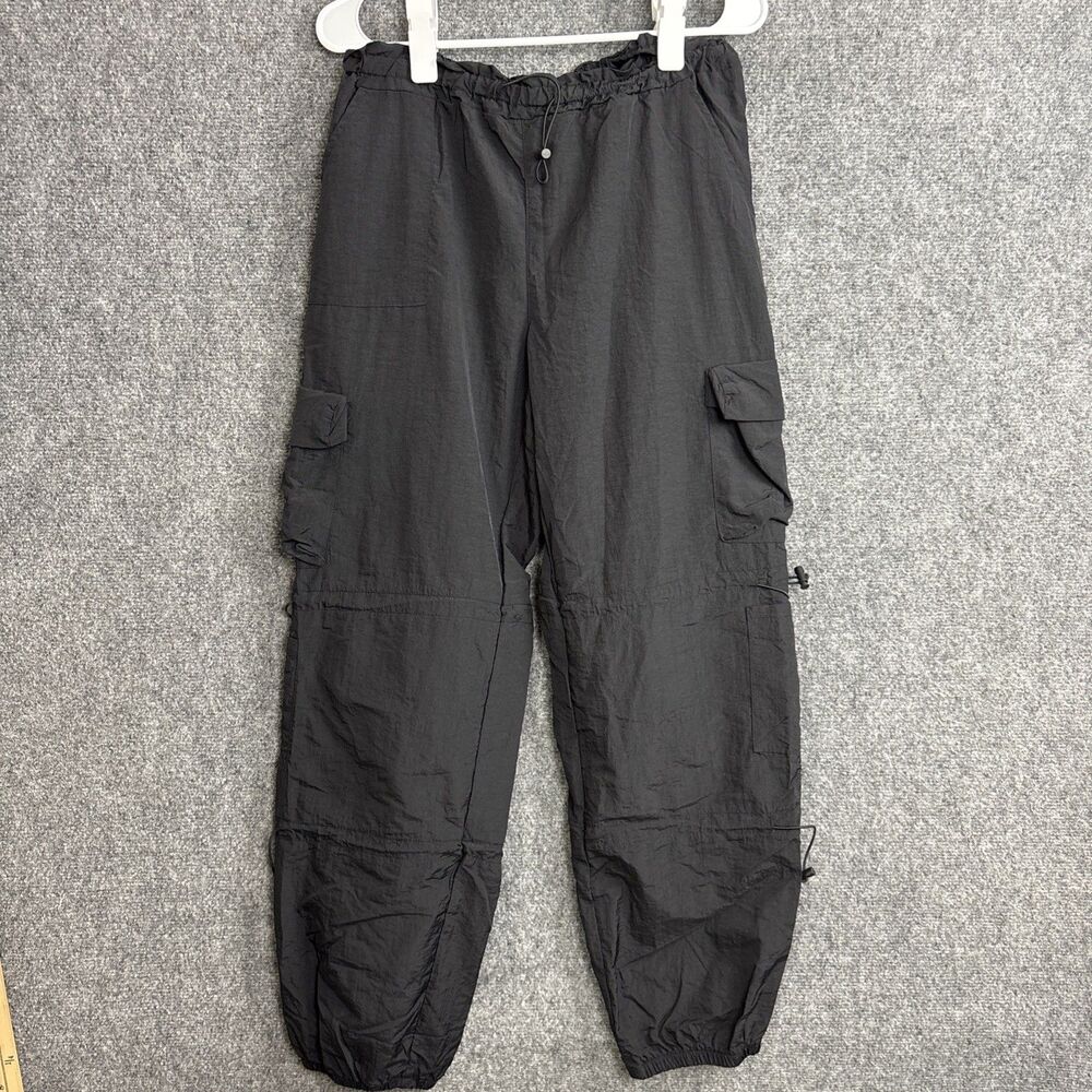 Gilipur Pants Womens Size L Black Y2K Garage Grunge Parachute Cargo